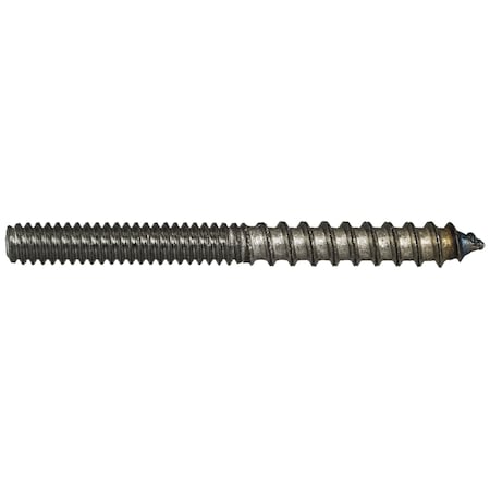 Hanger Bolt, #10 Thread To #10-24 Thread, 2 In, Steel, Plain Finish, 20 PK